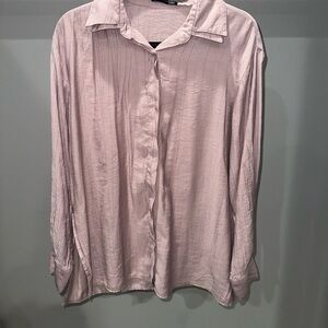 Pink Oversized Button Down Shirt